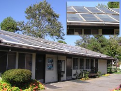 Edificio con pannelli solari termici